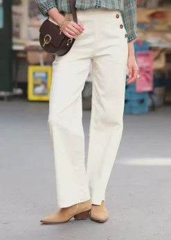 Pantalons & Jeans|LA PETITE ÉTOILE Pantalon Cady V Ecru