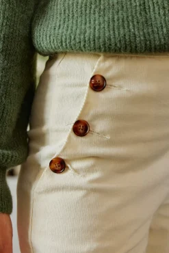 Pantalons & Jeans|LA PETITE ÉTOILE Pantalon Cady V Ecru