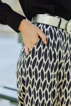Pantalons & Jeans|LA PETITE ÉTOILE Pantalon Fernano Ecru/Noir