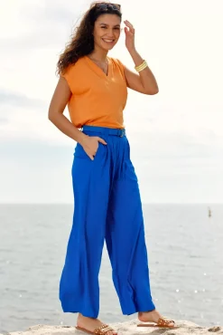 Pantalons & Jeans|LA PETITE ÉTOILE Pantalon Hilda Bleu