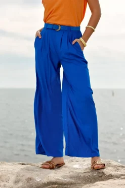 Pantalons & Jeans|LA PETITE ÉTOILE Pantalon Hilda Bleu