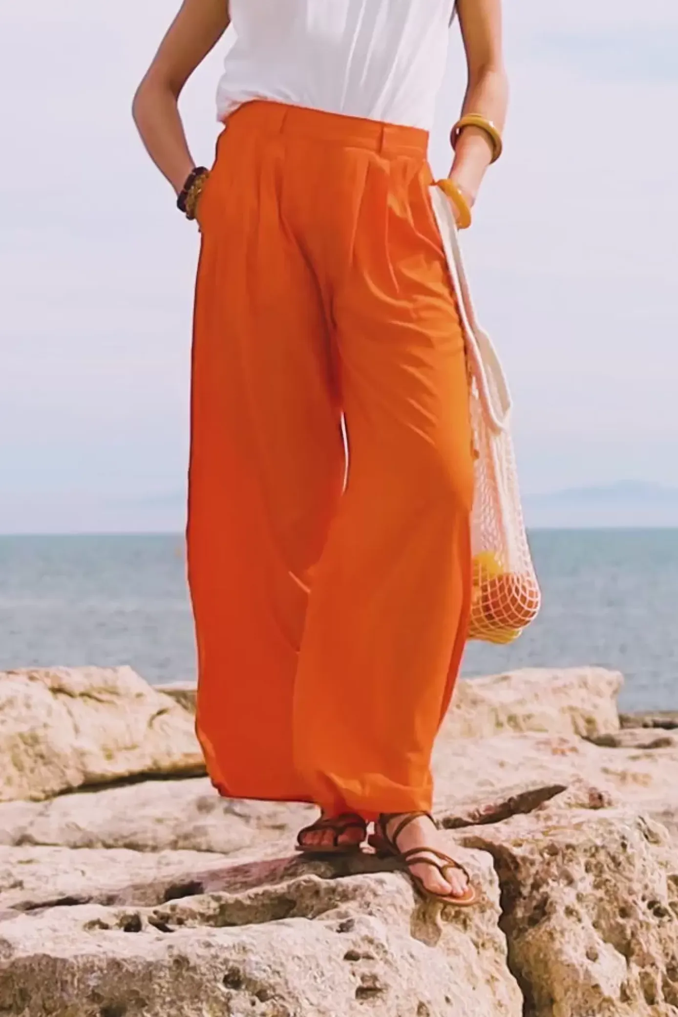 Pantalons & Jeans|LA PETITE ÉTOILE Pantalon Hilda Orange
