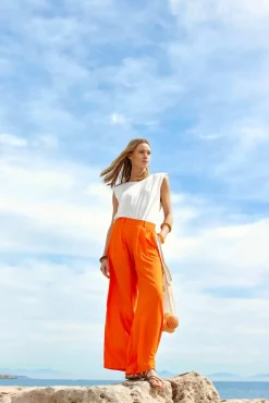 Pantalons & Jeans|LA PETITE ÉTOILE Pantalon Hilda Orange
