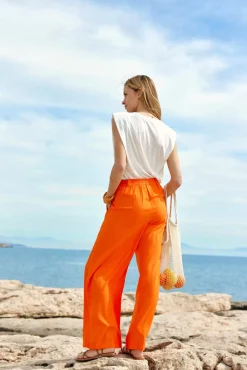 Pantalons & Jeans|LA PETITE ÉTOILE Pantalon Hilda Orange