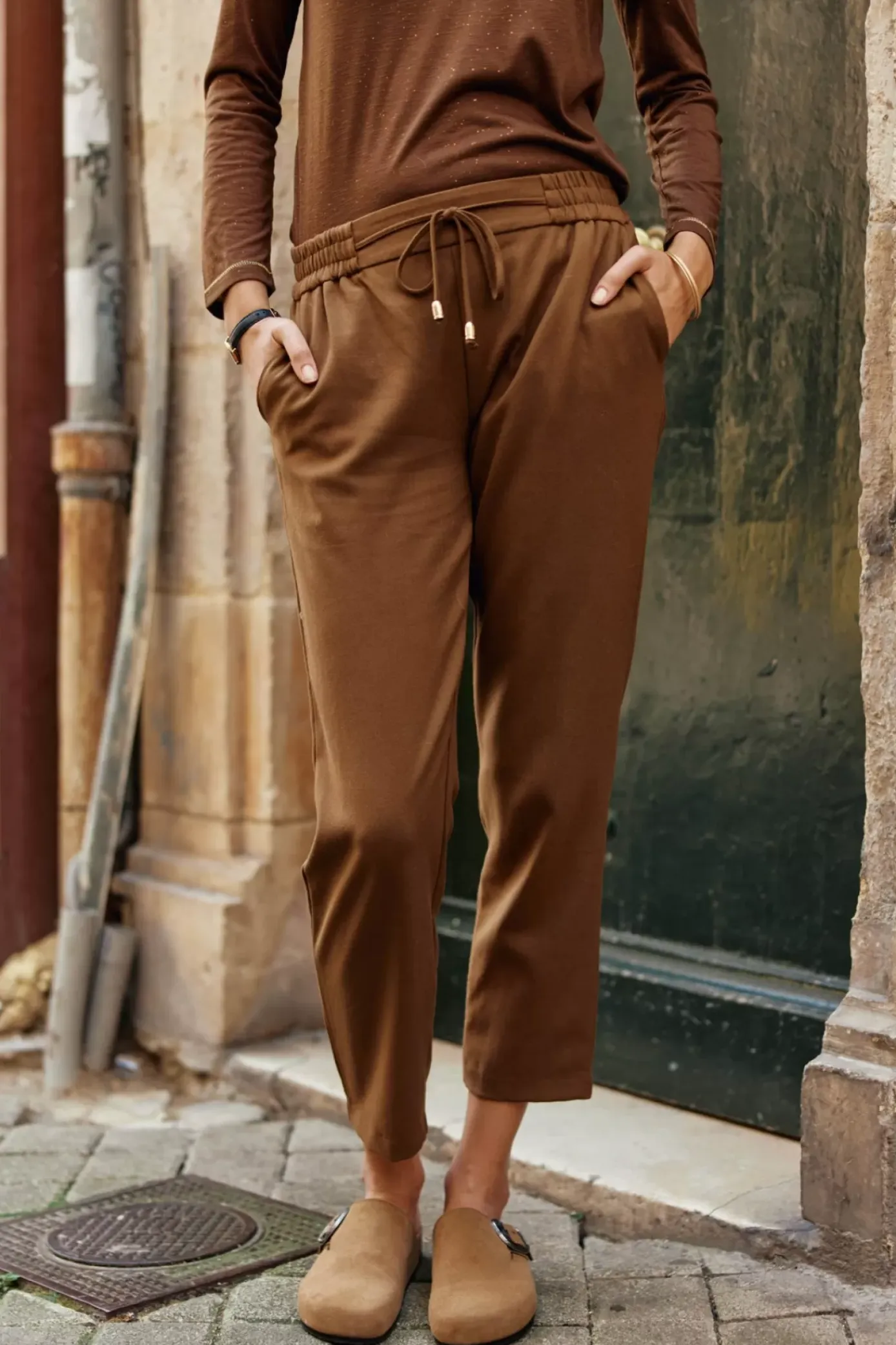 Pantalons & Jeans|LA PETITE ÉTOILE Pantalon Karama Tabac