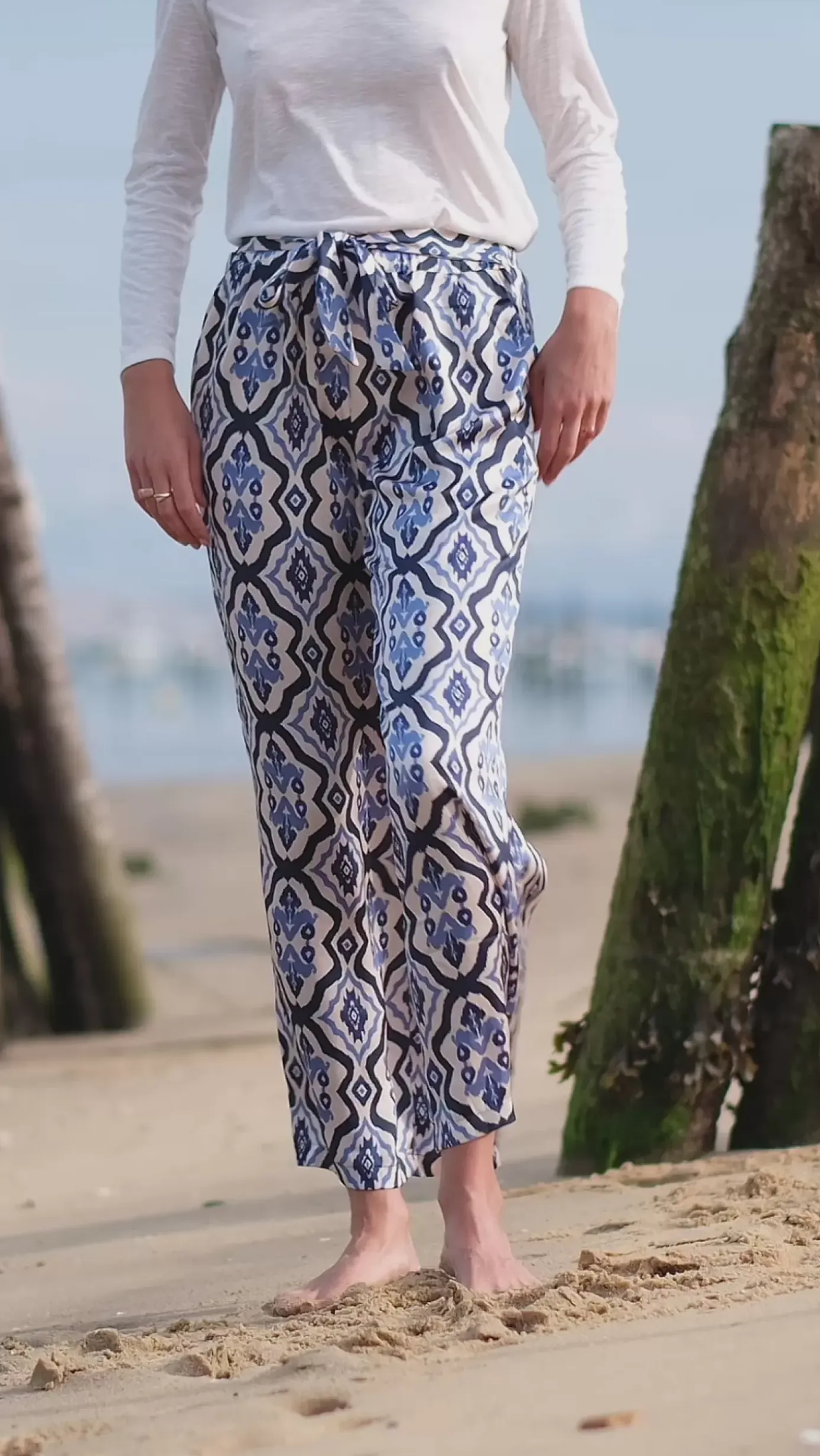 Pantalons & Jeans|LA PETITE ÉTOILE Pantalon Latea Bleu