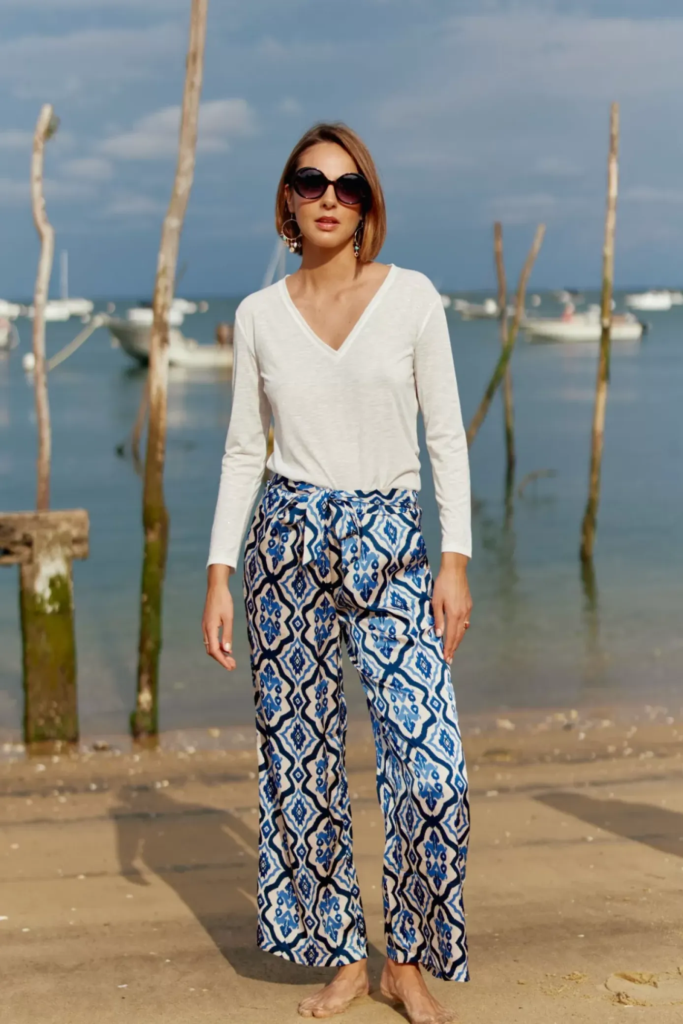 Pantalons & Jeans|LA PETITE ÉTOILE Pantalon Latea Bleu
