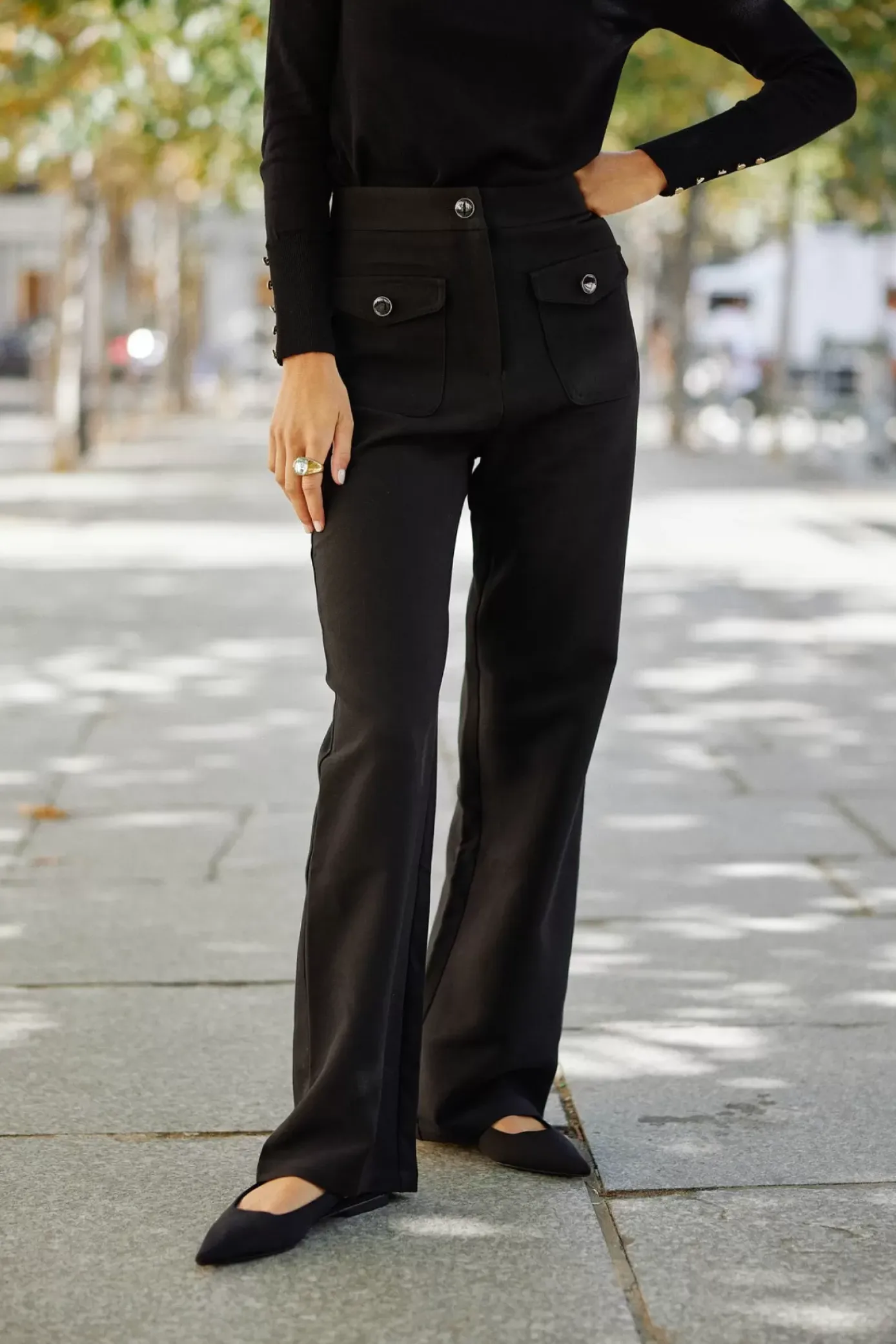 Pantalons & Jeans|LA PETITE ÉTOILE Pantalon Oxine Noir