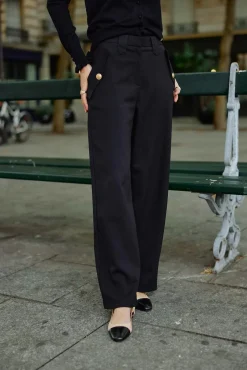 Pantalons & Jeans|LA PETITE ÉTOILE Pantalon Riel Noir