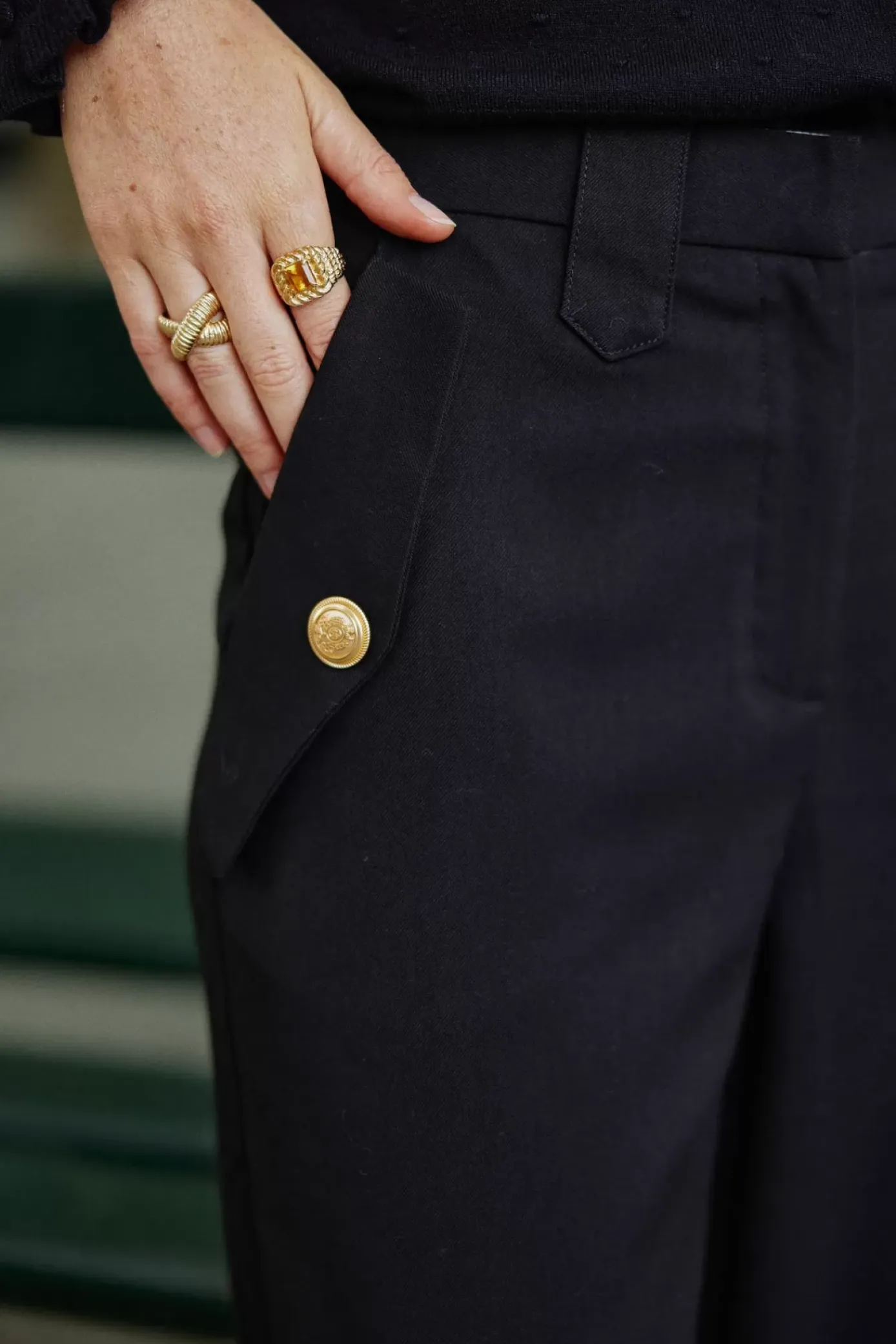 Pantalons & Jeans|LA PETITE ÉTOILE Pantalon Riel Noir