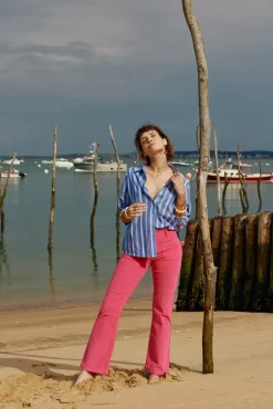 Pantalons & Jeans|LA PETITE ÉTOILE Pantalon Sonny Velours Rose