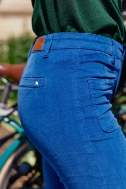 Pantalons & Jeans|LA PETITE ÉTOILE Pantalon Sonny Velours Bleu