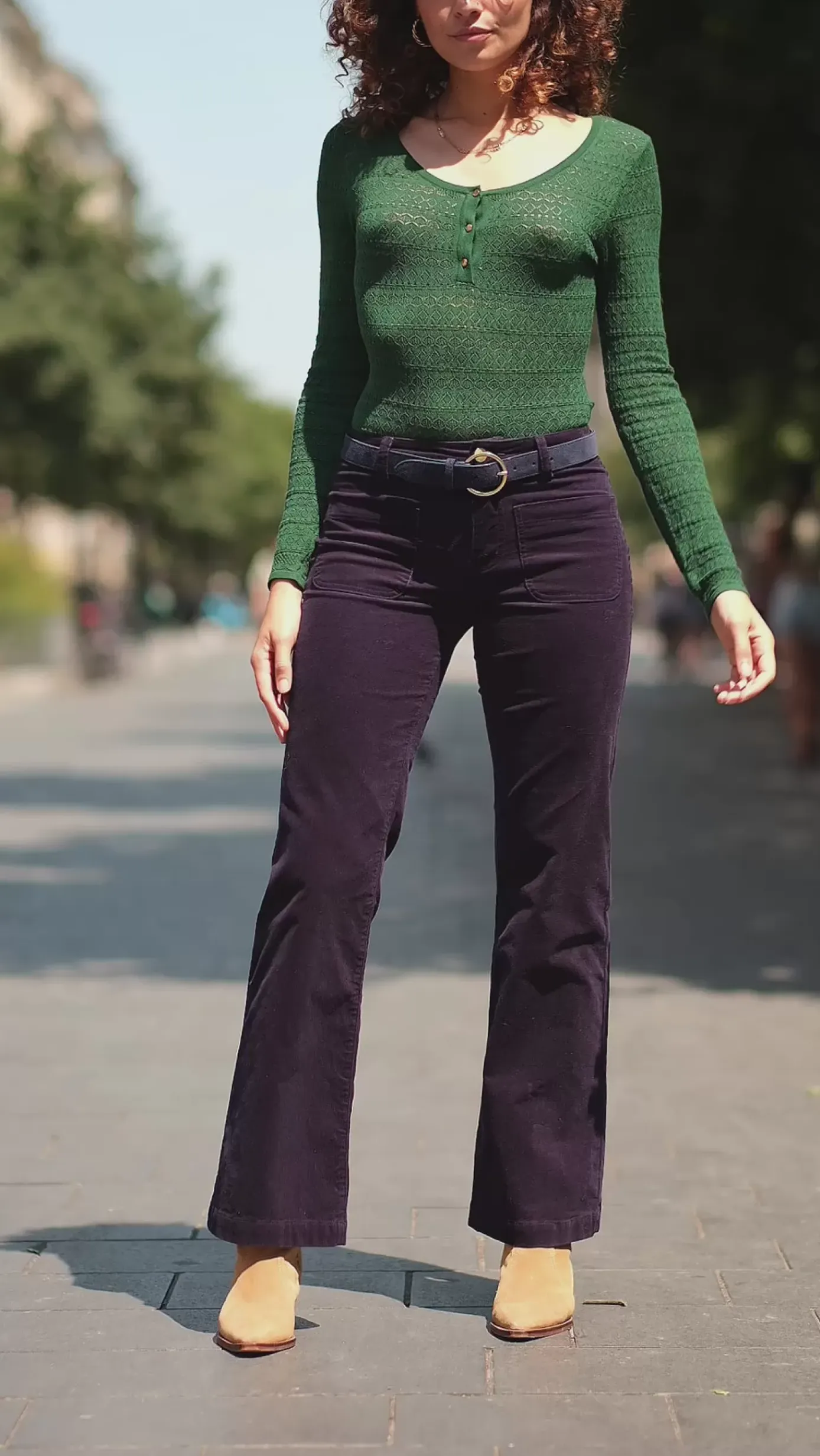 Pantalons & Jeans|LA PETITE ÉTOILE Pantalon Sonny Velours Marine