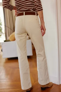Pantalons & Jeans|LA PETITE ÉTOILE Pantalon Sonny Velours Ecru