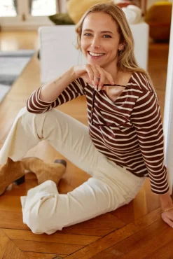 Pantalons & Jeans|LA PETITE ÉTOILE Pantalon Sonny Velours Ecru
