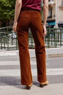 Pantalons & Jeans|LA PETITE ÉTOILE Pantalon Sonny Velours Marron