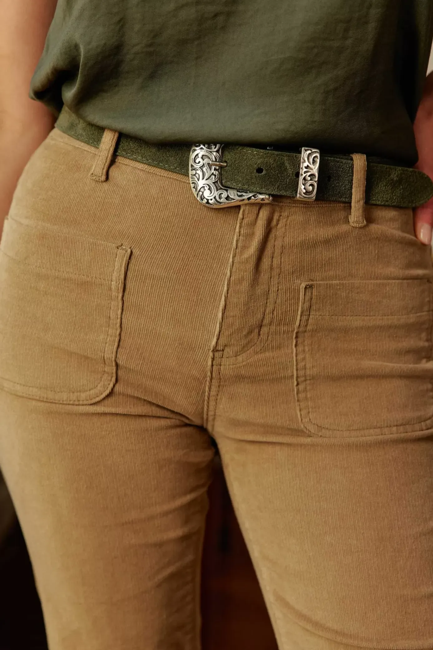 Pantalons & Jeans|LA PETITE ÉTOILE Pantalon Sonny Velours Beige