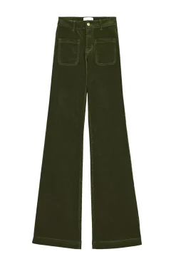 Pantalons & Jeans|LA PETITE ÉTOILE Pantalon Sonny Velours Vert Fonce