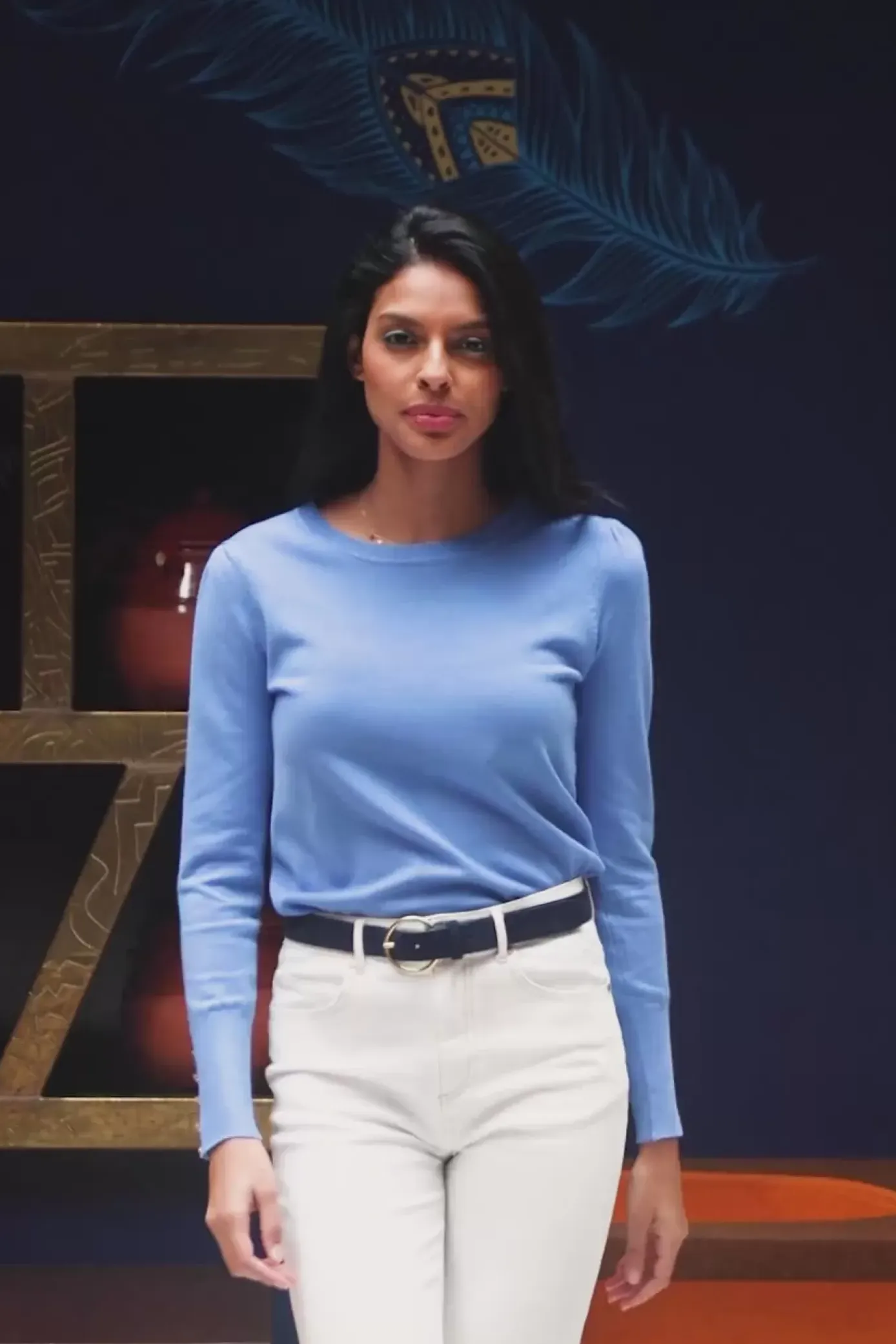 Mailles|LA PETITE ÉTOILE Pull Beatrice Bleu