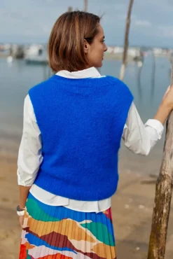 Mailles|LA PETITE ÉTOILE Pull Makena Bleu