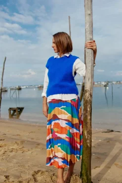 Mailles|LA PETITE ÉTOILE Pull Makena Bleu