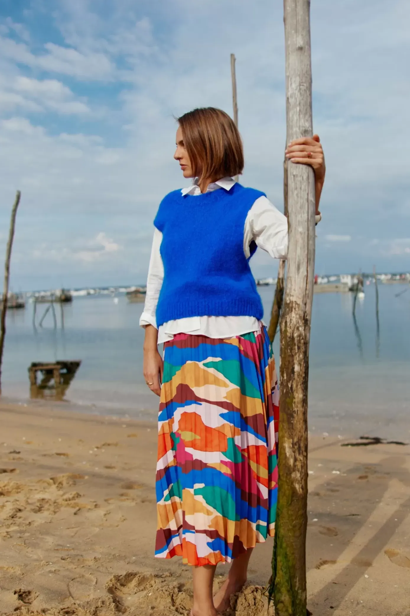 Mailles|LA PETITE ÉTOILE Pull Makena Bleu