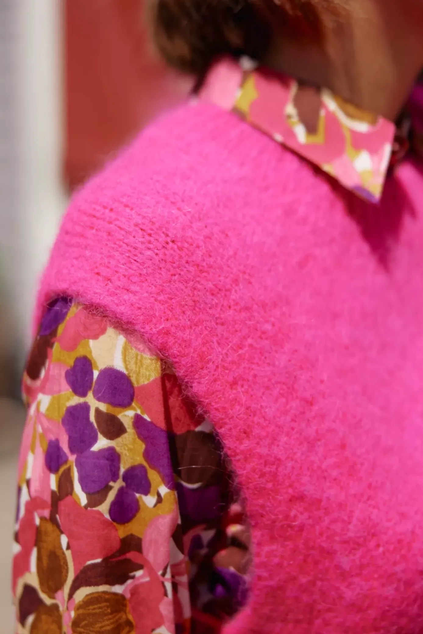 Mailles|LA PETITE ÉTOILE Pull Makena Fushia