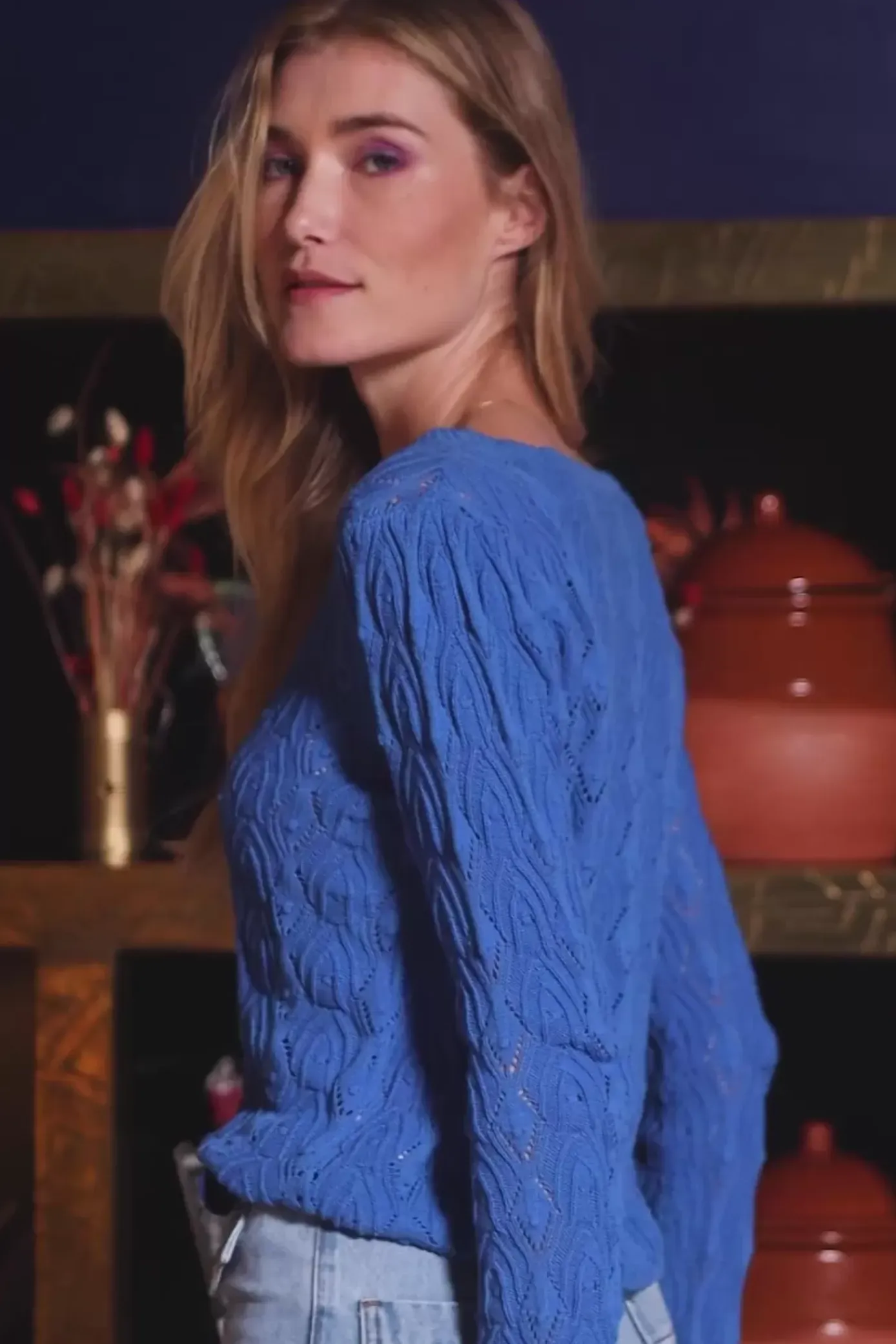 Mailles|LA PETITE ÉTOILE Pull Radia Bleu