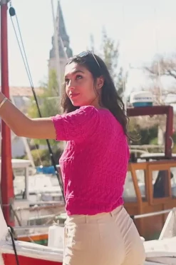 Mailles|LA PETITE ÉTOILE Pull Roberta Fuchsia