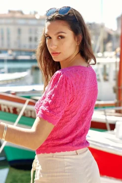 Mailles|LA PETITE ÉTOILE Pull Roberta Fuchsia
