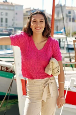 Mailles|LA PETITE ÉTOILE Pull Roberta Fuchsia