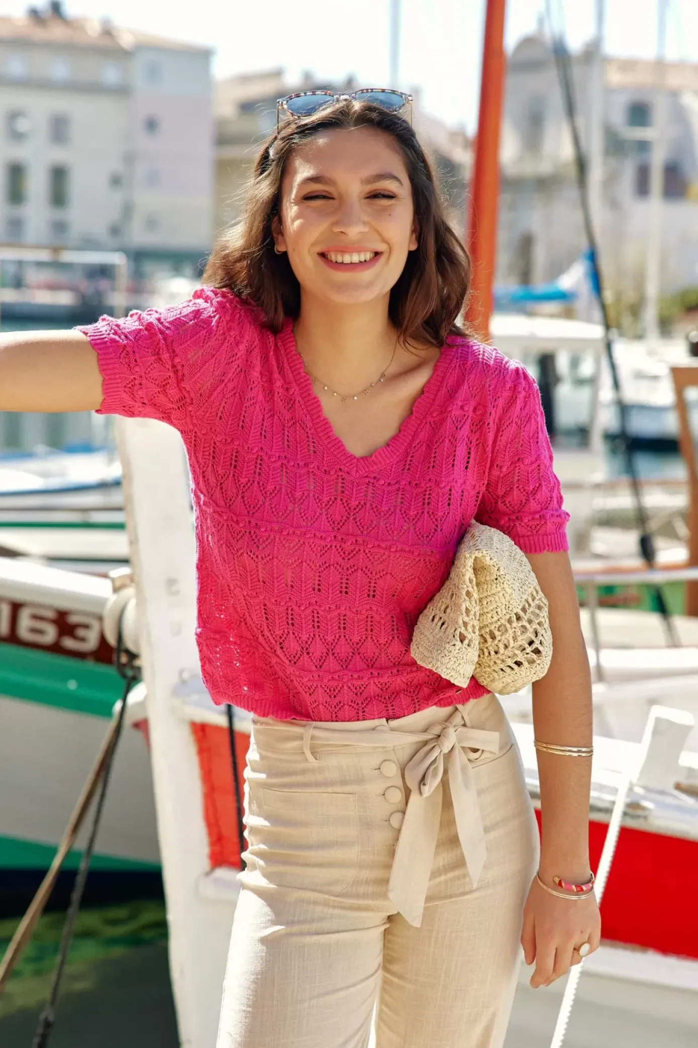 Mailles|LA PETITE ÉTOILE Pull Roberta Fuchsia
