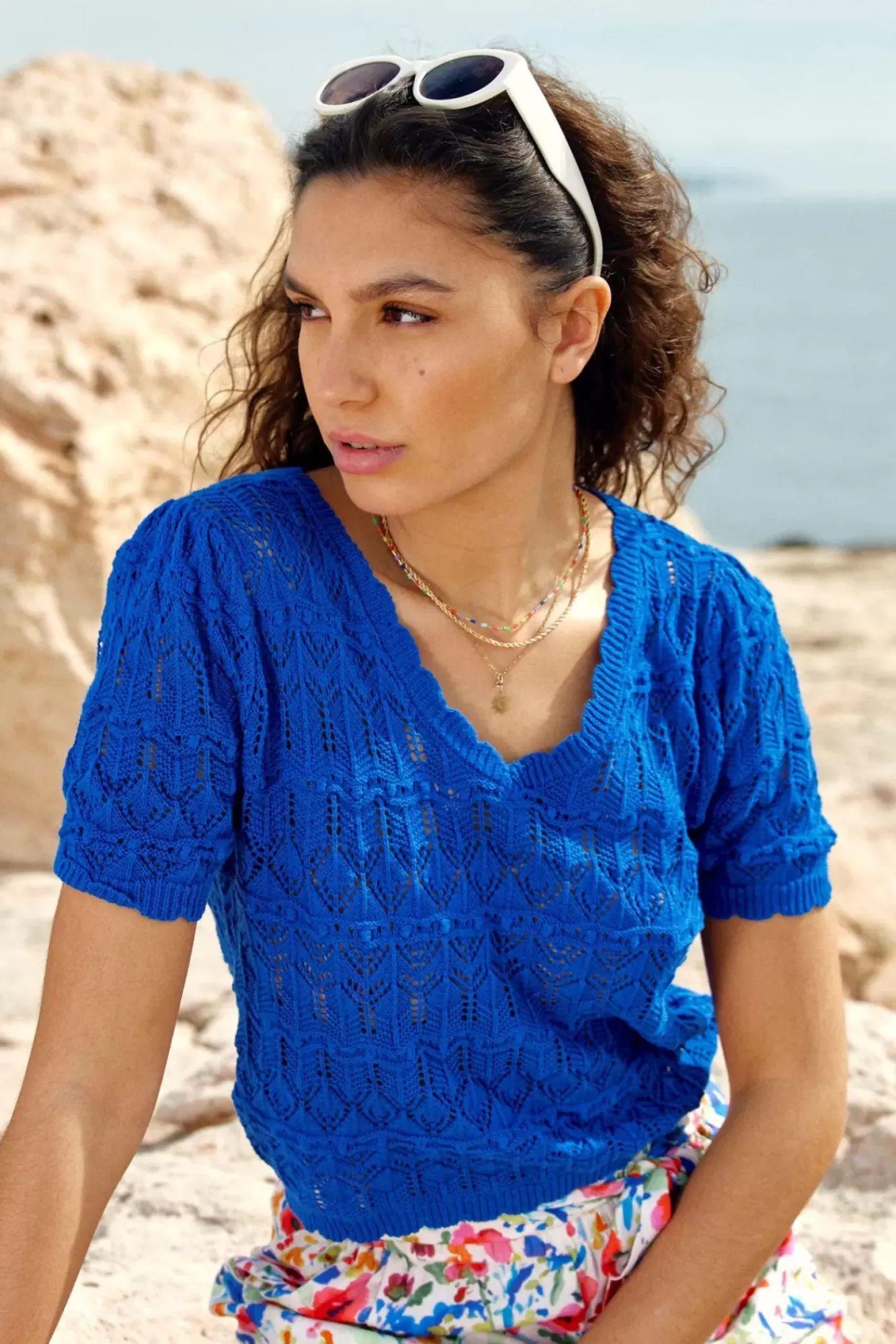 Mailles|LA PETITE ÉTOILE Pull Roberta Bleu