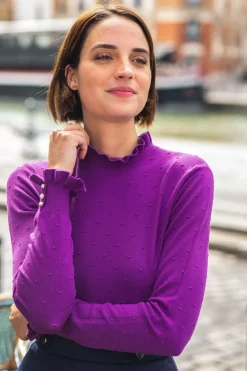 Mailles|LA PETITE ÉTOILE Pull Solferinos Violet
