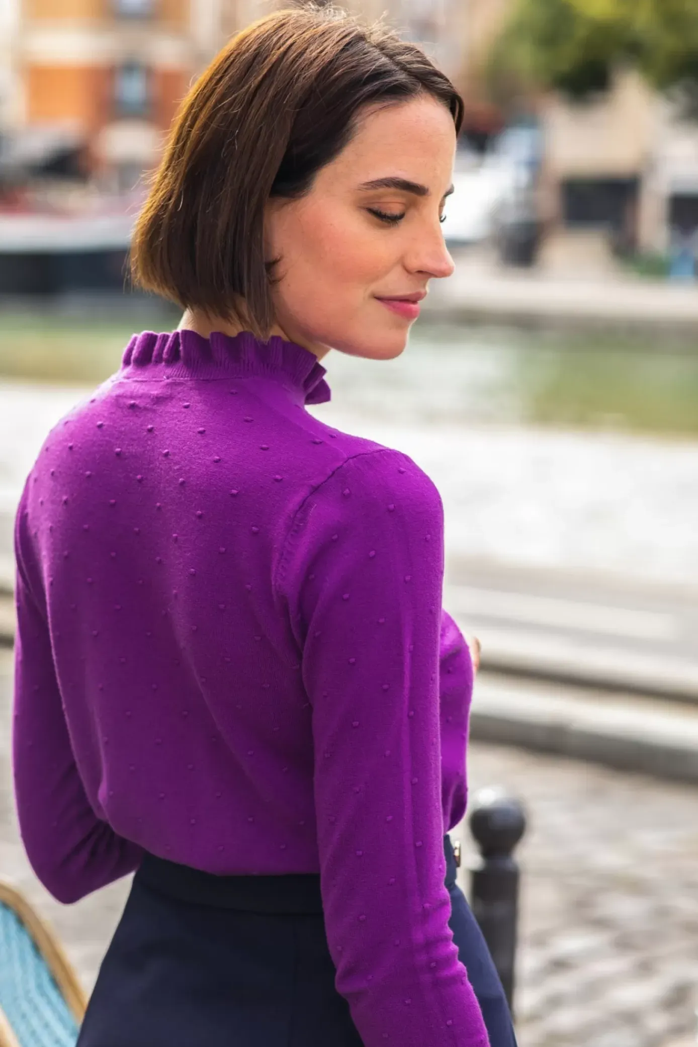Mailles|LA PETITE ÉTOILE Pull Solferinos Violet