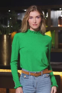 Mailles|LA PETITE ÉTOILE Pull Solferinos Vert