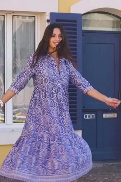 Robes & Combinaisons|LA PETITE ÉTOILE Robe Annemarie Bleu