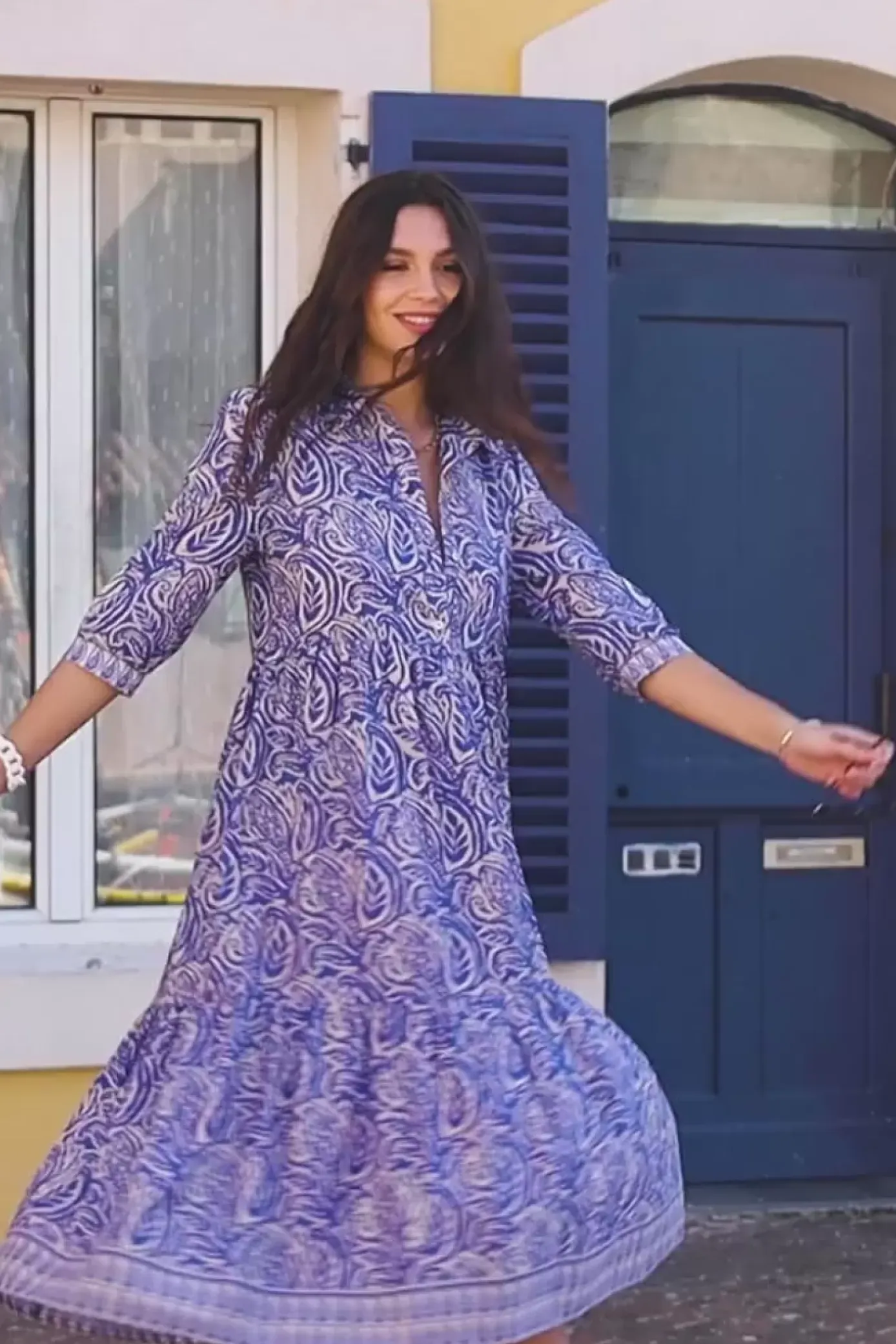 Robes & Combinaisons|LA PETITE ÉTOILE Robe Annemarie Bleu