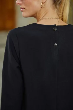 Robes & Combinaisons|LA PETITE ÉTOILE Robe Auxina Noir