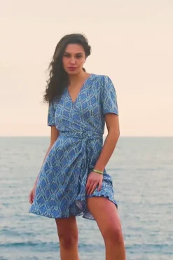 Robes & Combinaisons|LA PETITE ÉTOILE Robe Bridgette Bleu