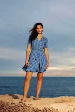 Robes & Combinaisons|LA PETITE ÉTOILE Robe Bridgette Bleu