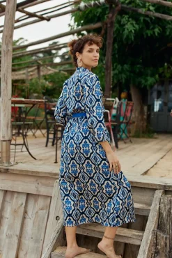Robes & Combinaisons|LA PETITE ÉTOILE Robe Enso Bleu