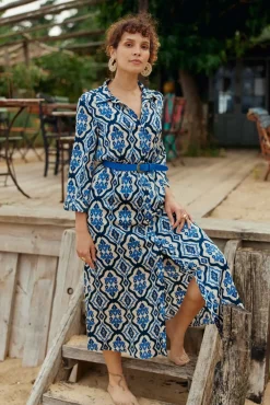 Robes & Combinaisons|LA PETITE ÉTOILE Robe Enso Bleu