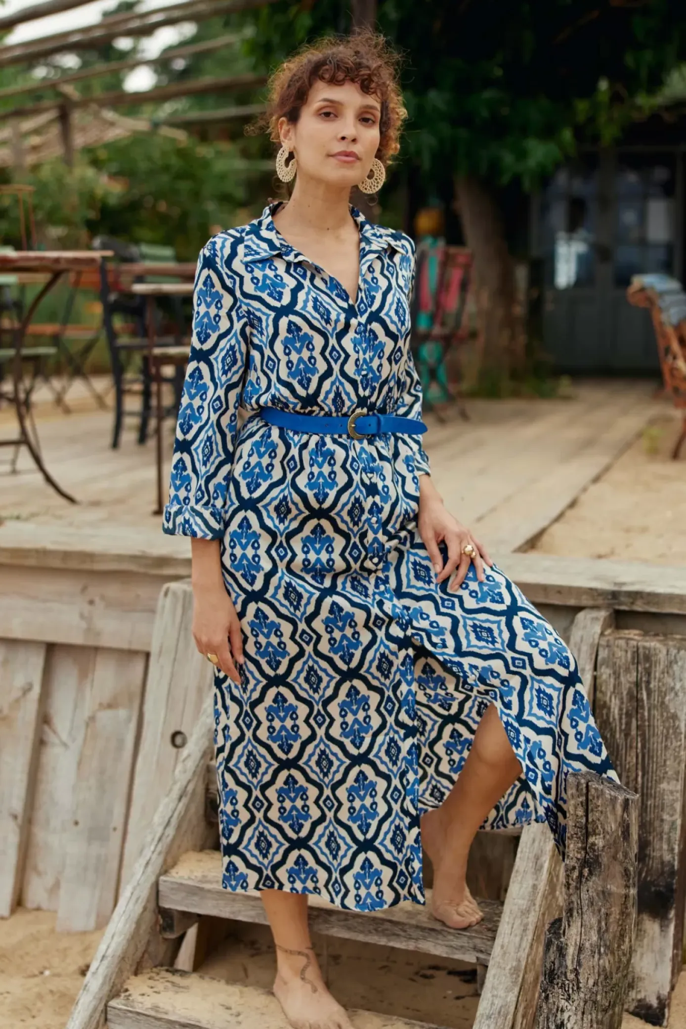 Robes & Combinaisons|LA PETITE ÉTOILE Robe Enso Bleu