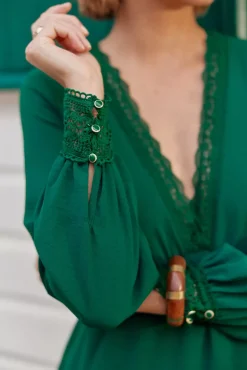 Robes & Combinaisons|LA PETITE ÉTOILE Robe Evangeline Vert