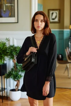 Robes & Combinaisons|LA PETITE ÉTOILE Robe Evangeline Noir