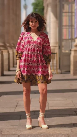 Robes & Combinaisons|LA PETITE ÉTOILE Robe Fraya Aztek