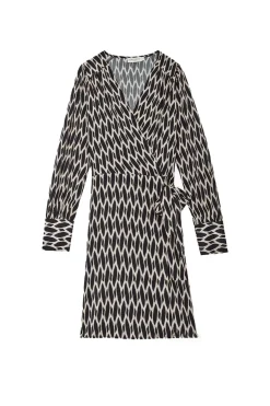 Robes & Combinaisons|LA PETITE ÉTOILE Robe Fulvia Ecru/Noir