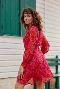 Robes & Combinaisons|LA PETITE ÉTOILE Robe Gino Rose/Orange