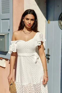 Robes & Combinaisons|LA PETITE ÉTOILE Robe Marinia Blanc